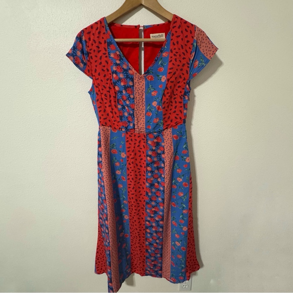 Sugarhill Brighton Petal Perfect Bloomin Floral Midi Dress Mixed Floral Cutout-4